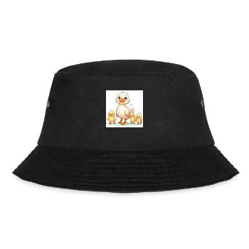 Niedliche Entenfamilie - Bucket Hat - Schwarz - Vorne - Lela (165cm)