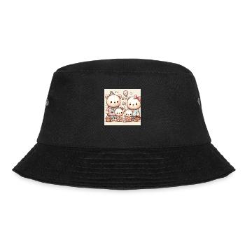 Süße Bärenfamilie - Bucket Hat - Schwarz - Vorne - Lela (165cm)