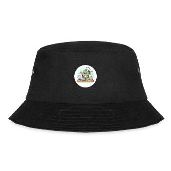 süßer kleiner baby dino kocht mit seiner mama - Bucket Hat - Schwarz - Vorne - Lela (165cm)