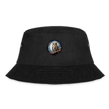 Große Eule - Bucket Hat - Schwarz - Vorne - Lela (165cm)