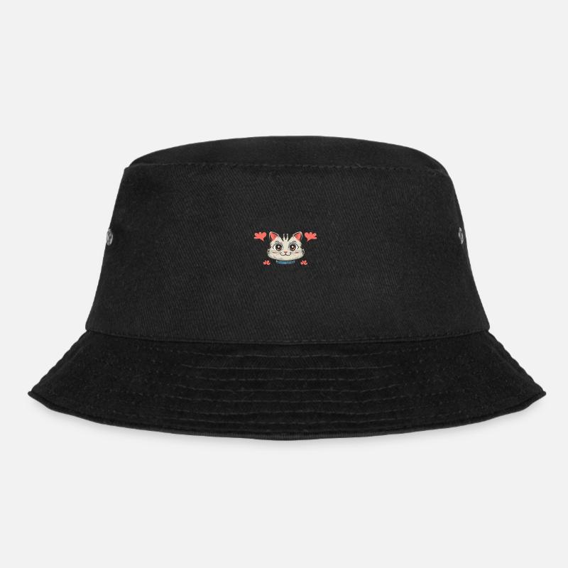 Comic Whisker Whimsy - Bucket Hat - black