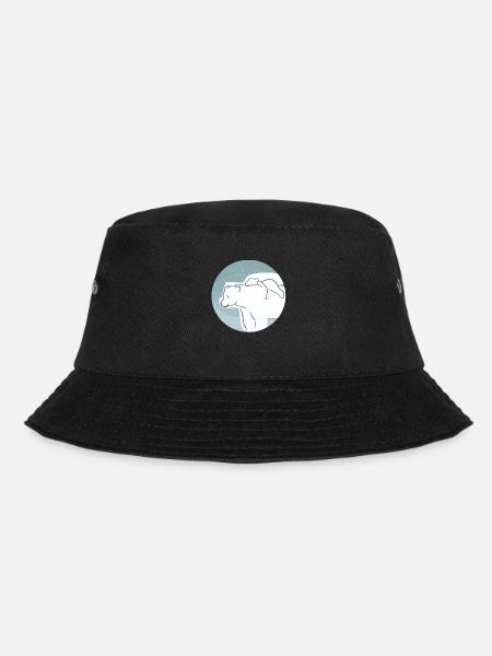 Eisbär mit Jungem - Bucket Hat - Schwarz