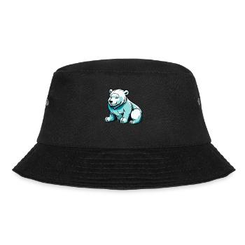 Little cute polar bear in winter - Bucket Hat - black - Front - Lela (165cm)