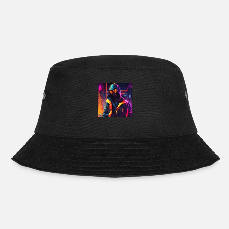 Futuristic man - Bucket Hat - black