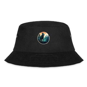 Nordic wolf full of forest - Bucket Hat - black - Front - Lela (165cm)