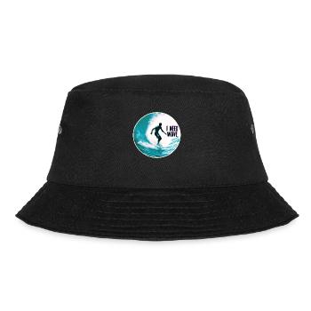 Surfer on the Wave I Need Wave - Bucket Hat - black - Front - Lela (165cm)