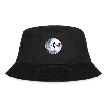 Surfer on the Wave Nature - Bucket Hat - black - Front - Lela (165cm)