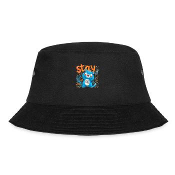 Stay Cool süßer lässiger Bär zum knuddeln - Bucket Hat - Schwarz - Vorne - Lela (165cm)