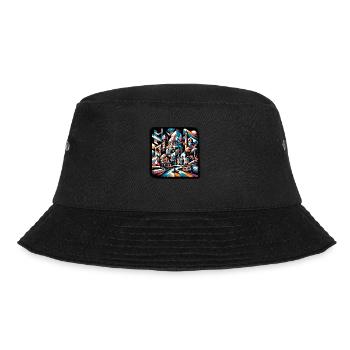 Cubist Dream City - Bucket Hat - black - Front - Lela (165cm)