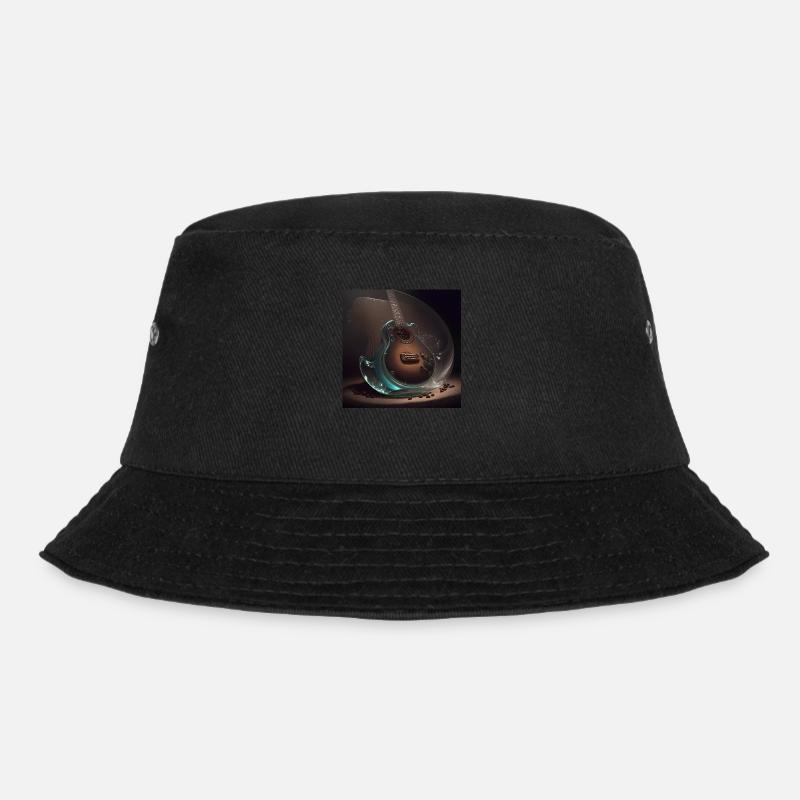 Coffee and guitar - Bucket Hat - black
