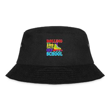 ROLLING INTO 100 DAYS OF SCHOOL - Bucket Hat - black - Front - Lela (165cm)