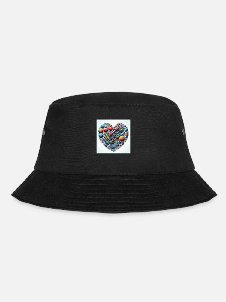 Heart of fitness - Bucket Hat - black