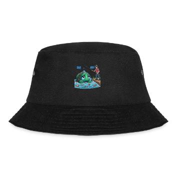 Traurige Schildkröte im Netz - Say No Umweltschutz - Bucket Hat - Schwarz - Vorne - Lela (165cm)