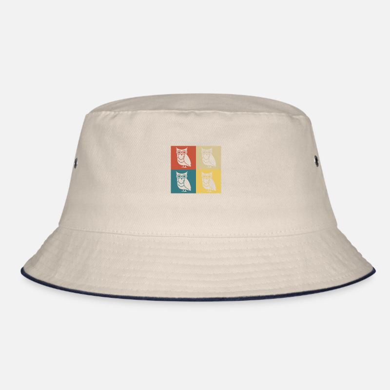Retro Vintage Eule Bucket Hat