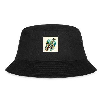 Geometric 1 - Bucket Hat - Schwarz - Vorne - Lela (165cm)