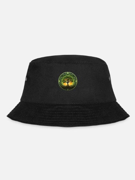 Baum des Lebens Spiritueller Lebensbaum, Yggdrasil - Bucket Hat - Schwarz