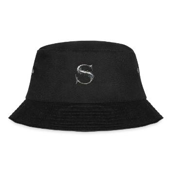 Buchstabe "S" im Drachendesign. - Bucket Hat - Schwarz - Vorne - Lela (165cm)