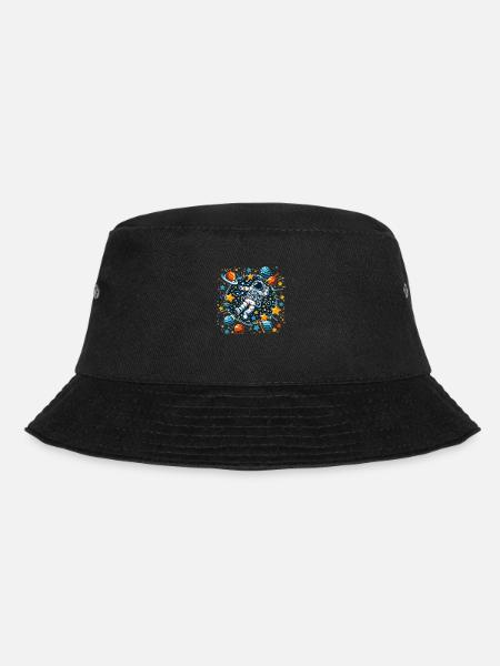 Astronaut in space - Bucket Hat - black