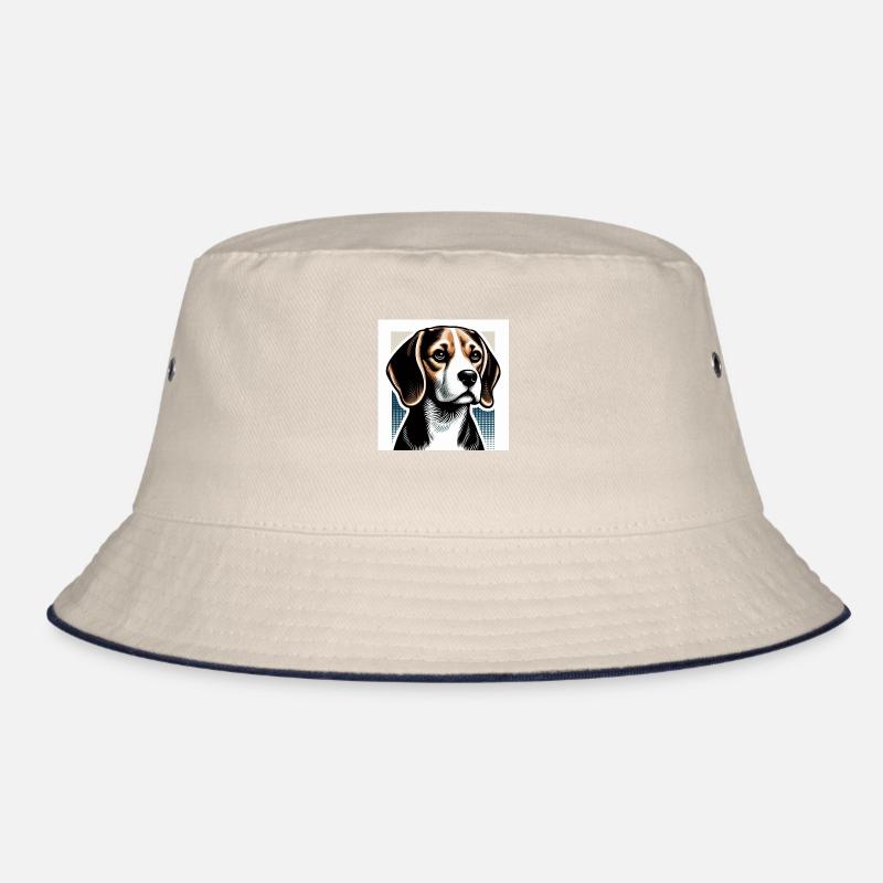 Beagle Risographie Vektorstyle Bucket Hat