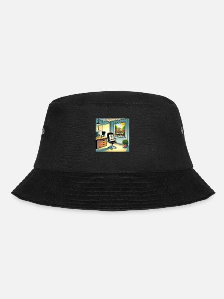 Bin im Garten - Bucket Hat - Schwarz