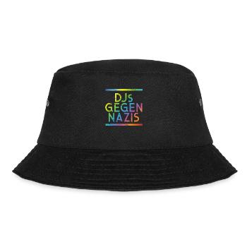 DJs gegen Nazis Regenbogen - Bucket Hat - Schwarz - Vorne - Lela (165cm)