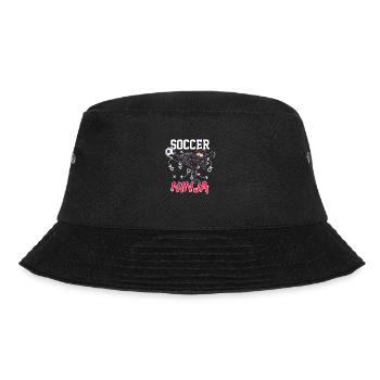 Cool Cartoon Soccer Ninja Football Player - Bucket Hat - black - Front - Lela (165cm)