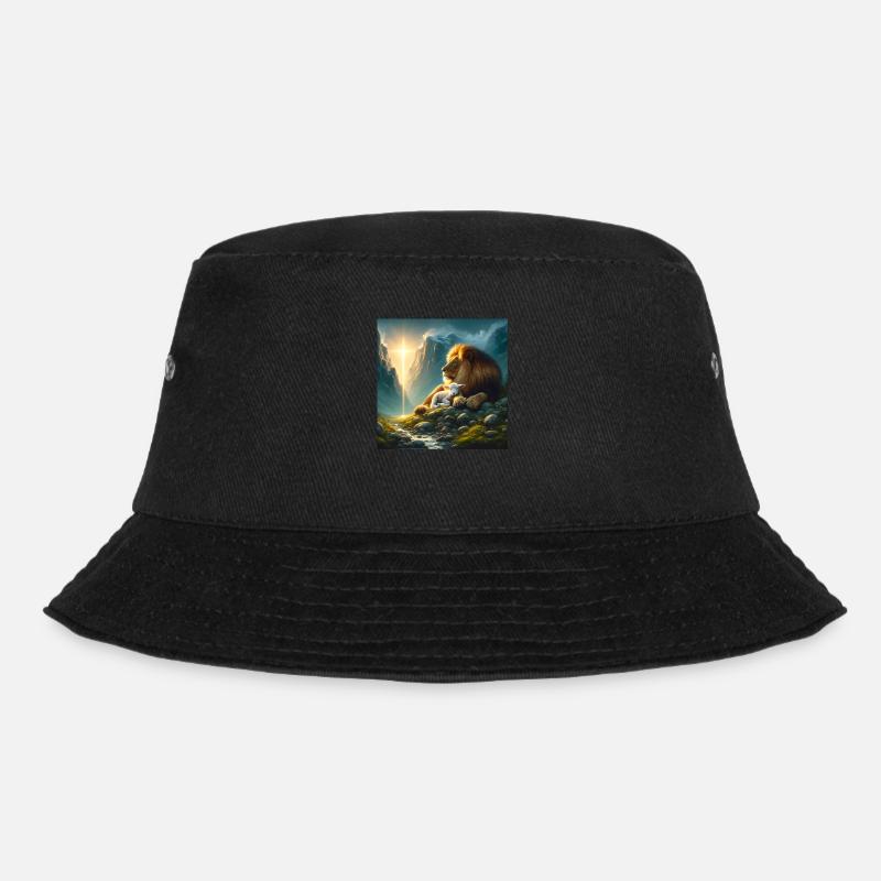 Löwe und das Lamm - Bucket Hat - Schwarz