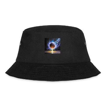 Basketball on Fire - Bucket Hat - Schwarz - Vorne - Lela (165cm)