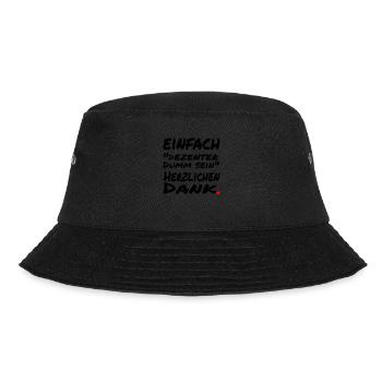 einfach dezenter - Bucket Hat - Schwarz - Vorne - Lela (165cm)