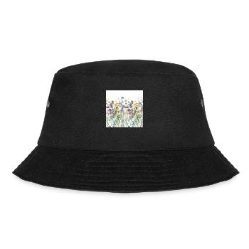 Flower meadow - Bucket Hat - black - Front - Lela (165cm)
