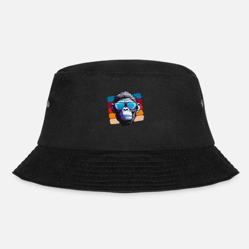 Cool Monkey - Bucket Hat - Schwarz