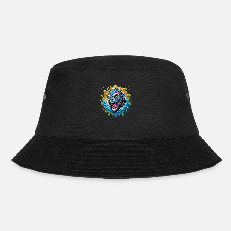 Monkey - Bucket Hat - black