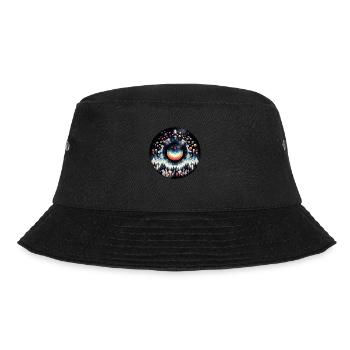 Schallplatte mit Motiv Universum - Bucket Hat - Schwarz - Vorne - Lela (165cm)