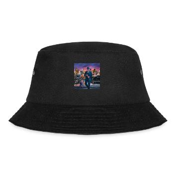 LA GANSTA - Bucket Hat - Schwarz - Vorne - Lela (165cm)