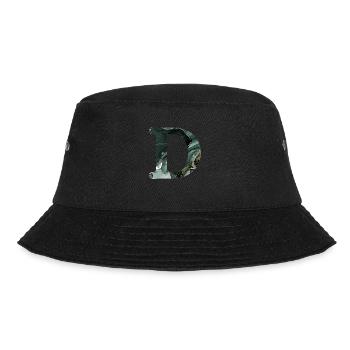 Green Marbled Letter D - Bucket Hat - black - Front - Lela (165cm)