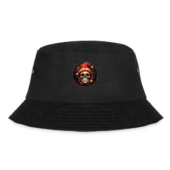 Crâne de Noël coloré avec chapeau de père Noël - Bob - noir - Devant - Lela (165cm)