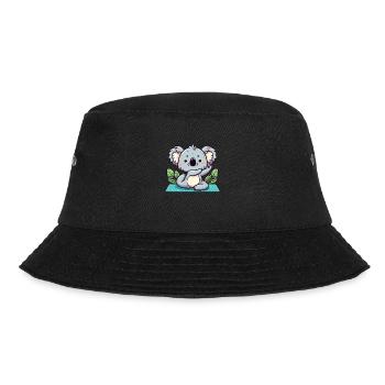 Süßer Yoga Koalabär - Bucket Hat - Schwarz - Vorne - Lela (165cm)