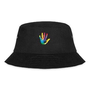 Regenbogen - Bucket Hat - Schwarz - Vorne - Lela (165cm)