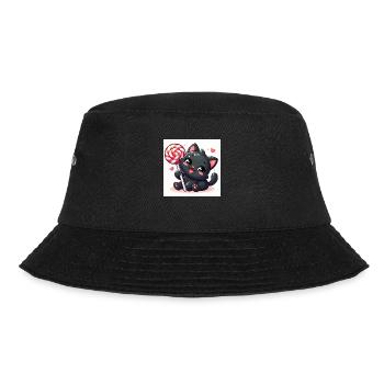 Sweet Kitty noir gai avec sucette et coeurs - Bob - noir - Devant - Lela (165cm)