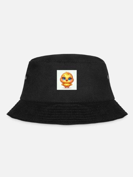Sweet chick The cute chick with big eyes - Bucket Hat - black