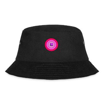 Emblem in shades of red in circles - Bucket Hat - black - Front - Lela (165cm)