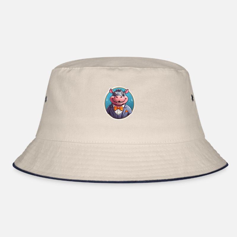 Lustiges Comic Nilpferd Bucket Hat
