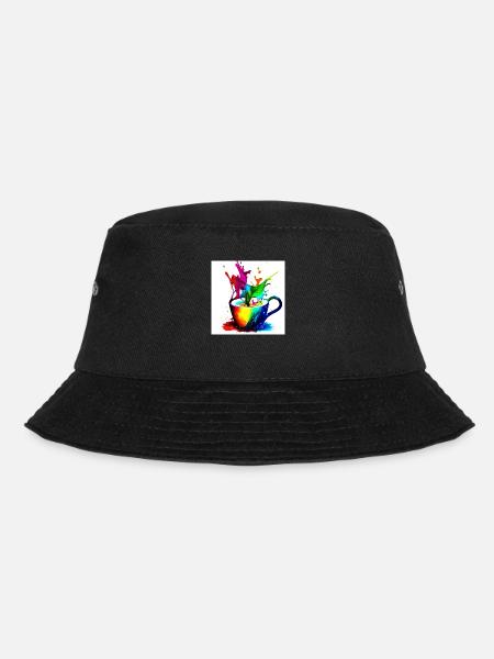 Kaffeetassen bunt 41 - Bucket Hat - Schwarz
