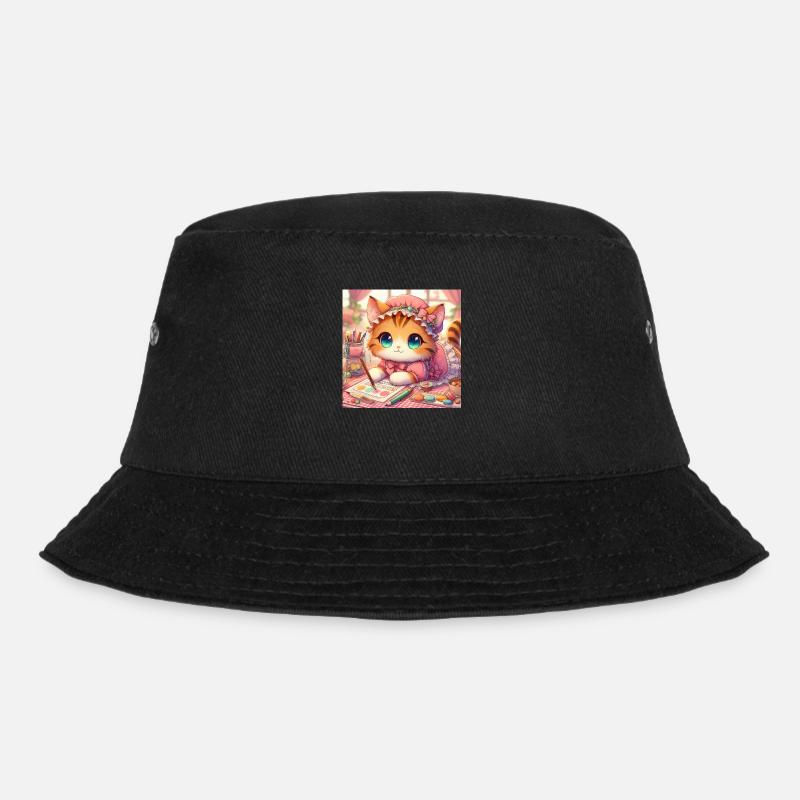 Kätzchen-Künstler - Bucket Hat - Schwarz