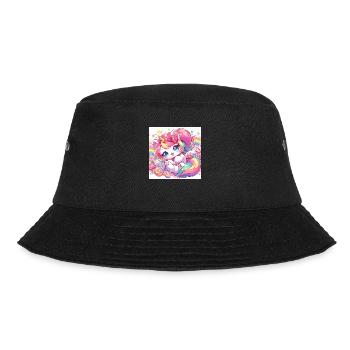 unicorn kitty - Bucket Hat - black - Front - Lela (165cm)