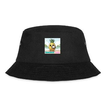 Summer Time Ananas Kokos Strandurlaub - Bucket Hat - Schwarz - Vorne - Lela (165cm)
