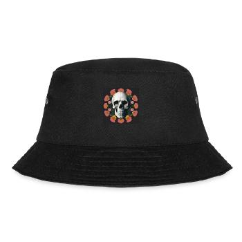 Flower-Skull - Bucket Hat - Schwarz - Vorne - Lela (165cm)