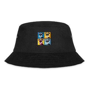 Pop Miniature Schnauzer Dog Portrait - Pet Portrai - Bucket Hat - black - Front - Lela (165cm)