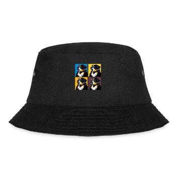 Pop Bernese Mountain Dog Dog Portrait - Bucket Hat - black - Front - Lela (165cm)