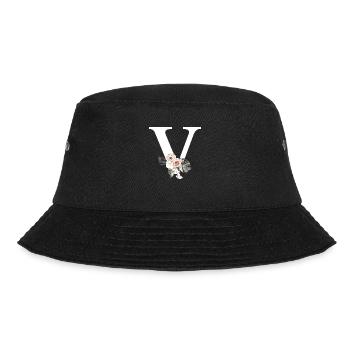 Tropischer floraler V-Buchstabe - Bucket Hat - Schwarz - Vorne - Lela (165cm)